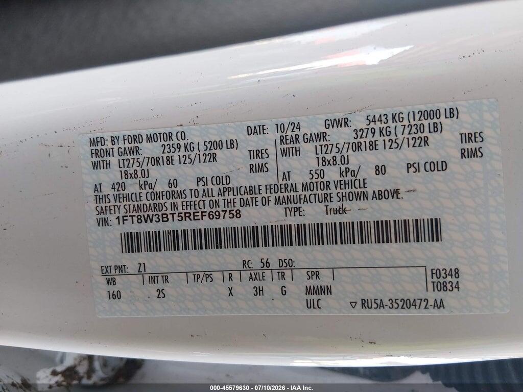 1FT8W3BT5REF69758 2024 FORD F-350 photo no. 9