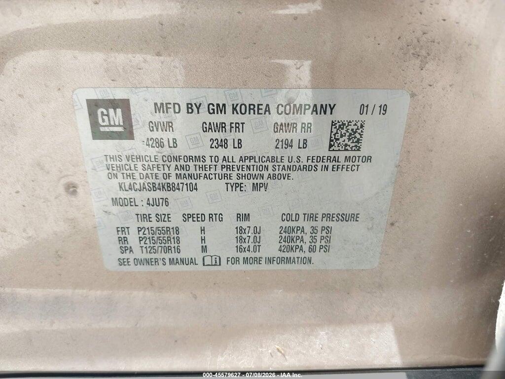KL4CJASB4KB847104 2019 BUICK ENCORE photo no. 9
