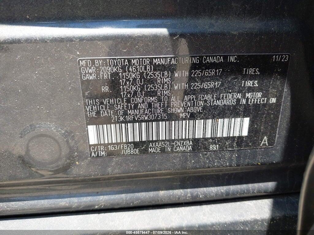 2T3K1RFV5RW307315 2024 TOYOTA RAV4 photo no. 9