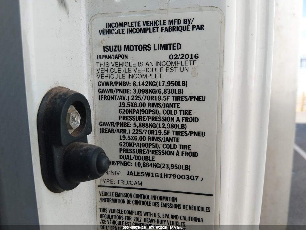 JALE5W161H7900307 2017 ISUZU NQR DSL REG AT photo no. 9