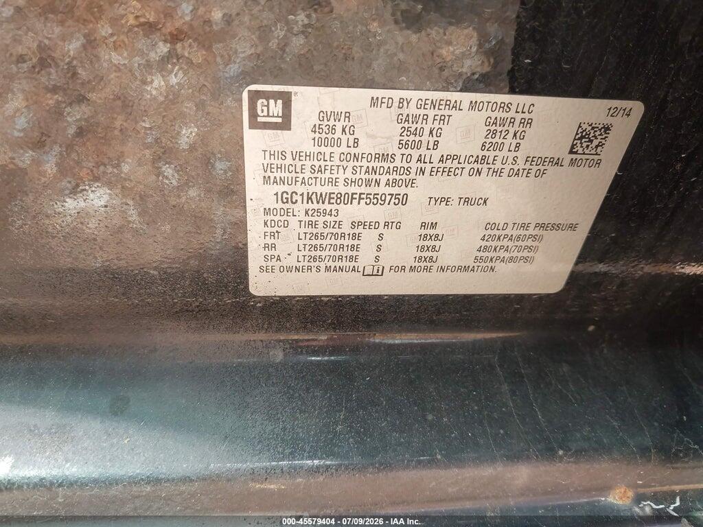 1GC1KWE80FF559750 2015 CHEVROLET SILVERADO 2500HD BUILT AFTER AUG 14 photo no. 8