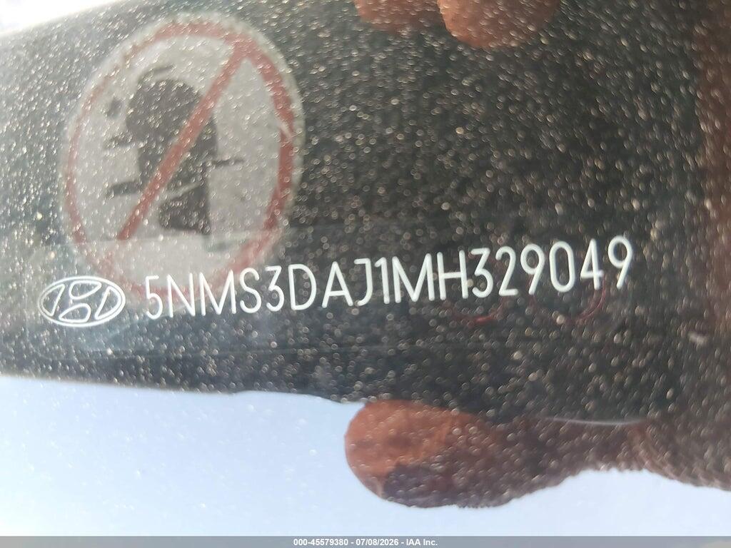 5NMS3DAJ1MH329049 2021 HYUNDAI SANTA FE photo no. 9