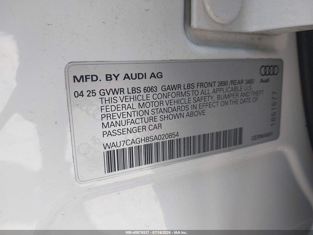 WAU7CAGH8SA020854 2025 AUDI A6 E-TRON photo no. 9