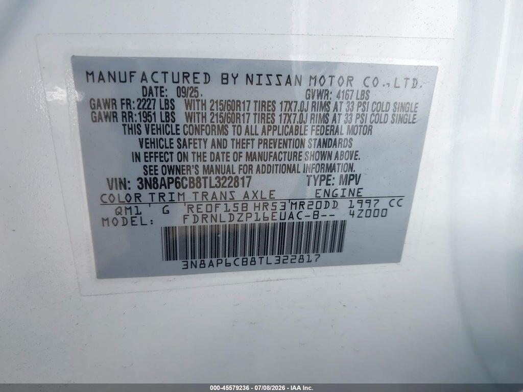 3N8AP6CB8TL322817 2026 NISSAN KICKS photo no. 9