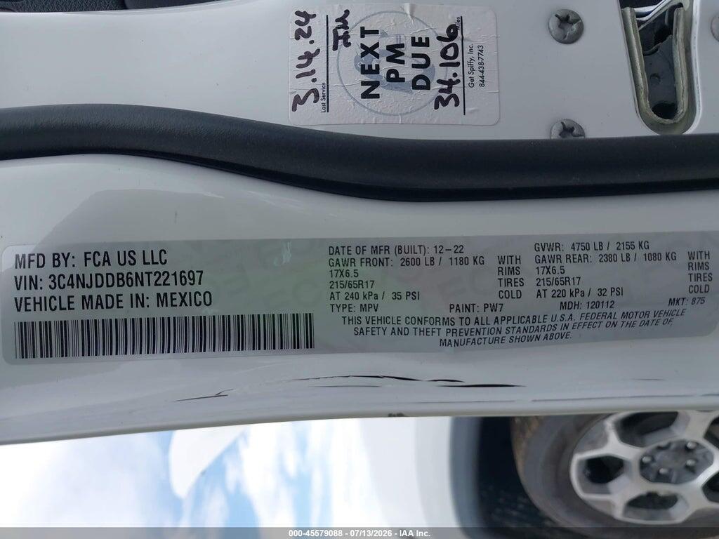 3C4NJDDB6NT221697 2022 JEEP COMPASS photo no. 9
