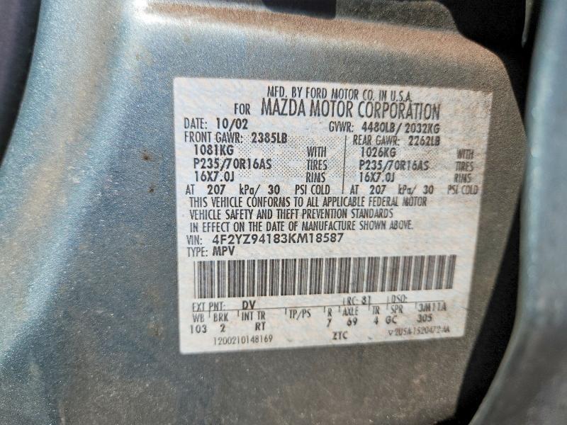 2003 MAZDA TRIBUTE LX — Фото 13 из 13