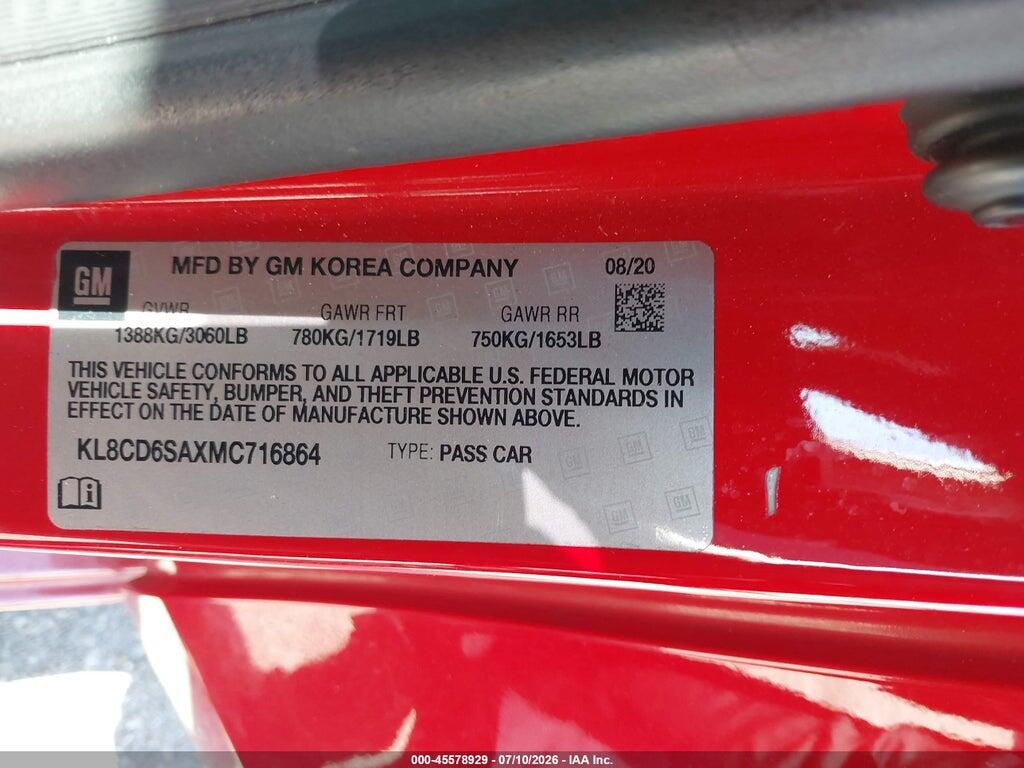 KL8CD6SAXMC716864 2021 CHEVROLET SPARK photo no. 9