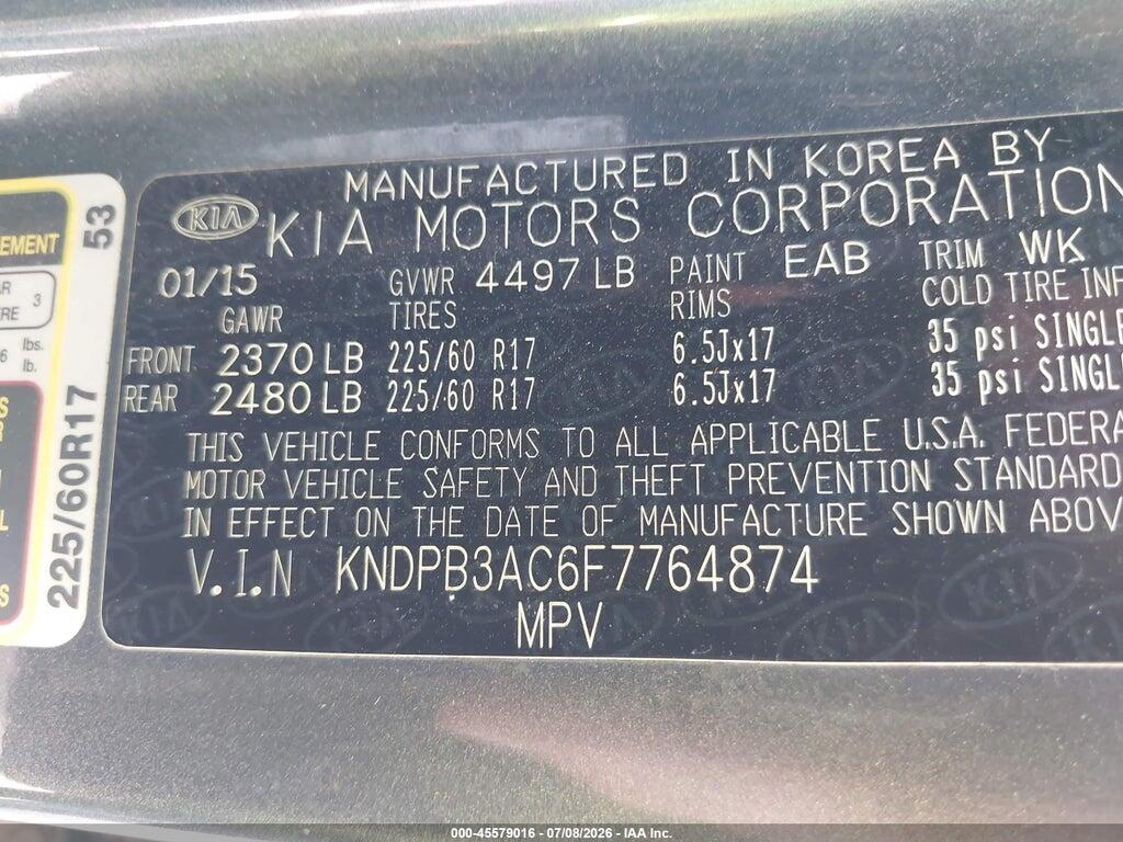 KNDPB3AC6F7764874 2015 KIA SPORTAGE photo no. 9