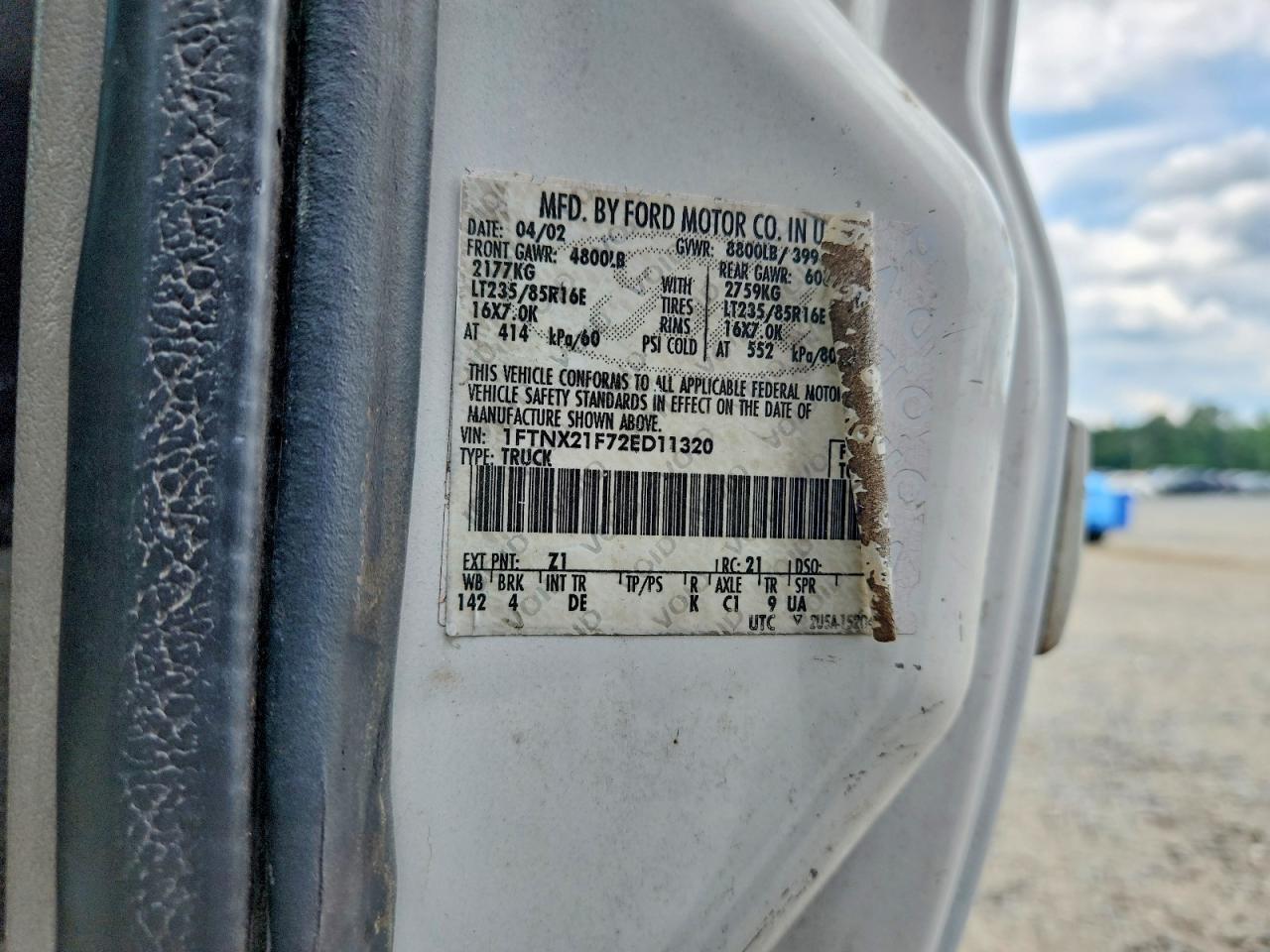 2002 FORD F250 SUPER DUTY — Фото 12 из 12