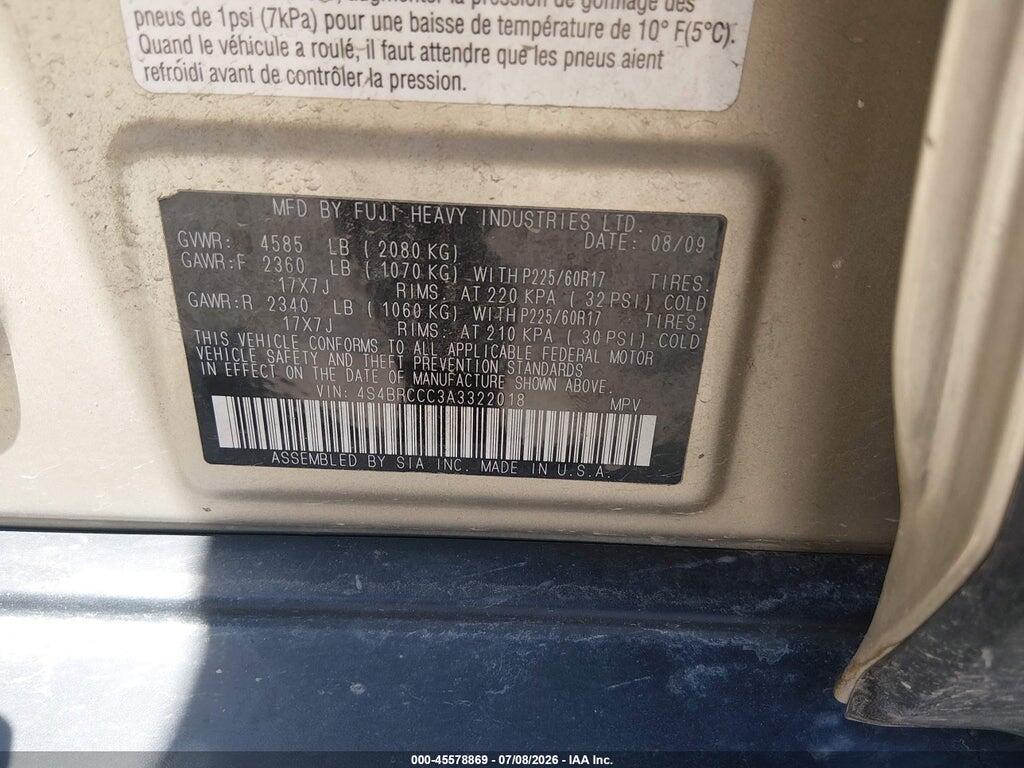 4S4BRCCC3A3322018 2010 SUBARU OUTBACK photo no. 9