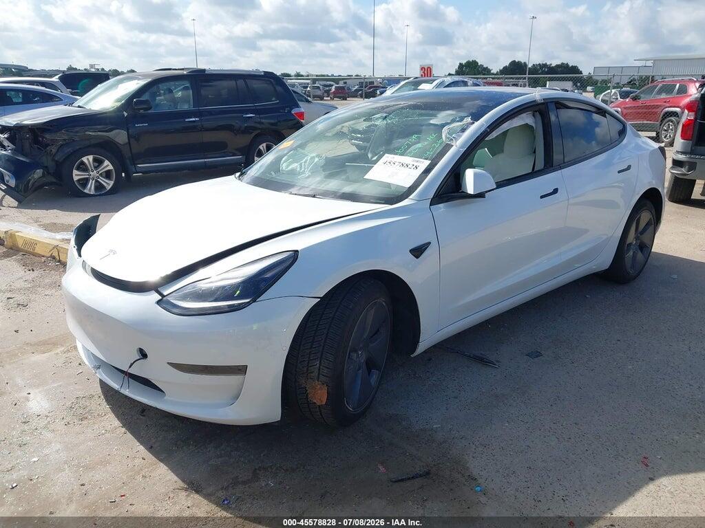 5YJ3E1EA2NF355119 2022 TESLA MODEL 3 photo no. 2