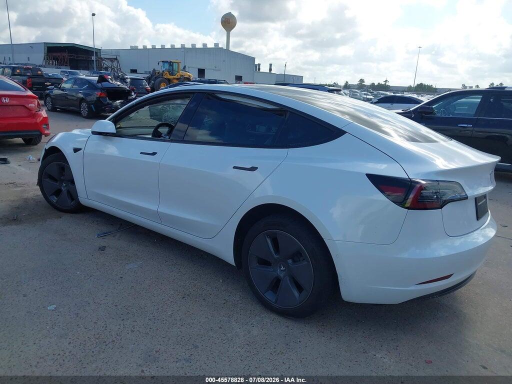 5YJ3E1EA2NF355119 2022 TESLA MODEL 3 photo no. 3