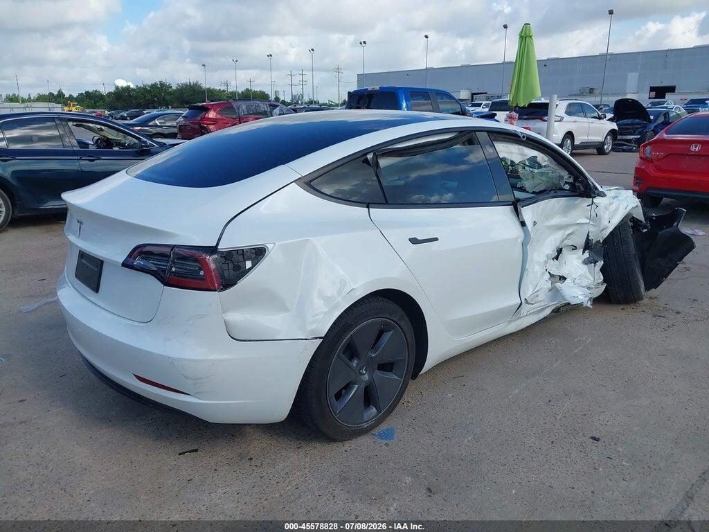5YJ3E1EA2NF355119 2022 TESLA MODEL 3 photo no. 4