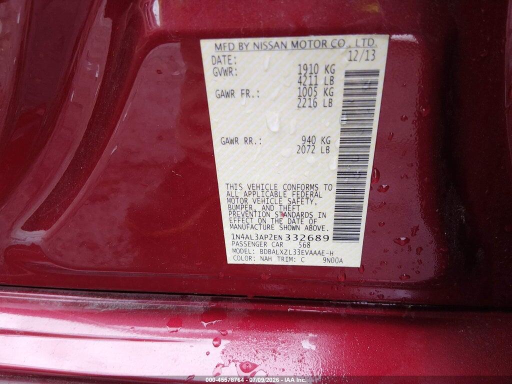 1N4AL3AP2EN332689 2014 NISSAN ALTIMA photo no. 9
