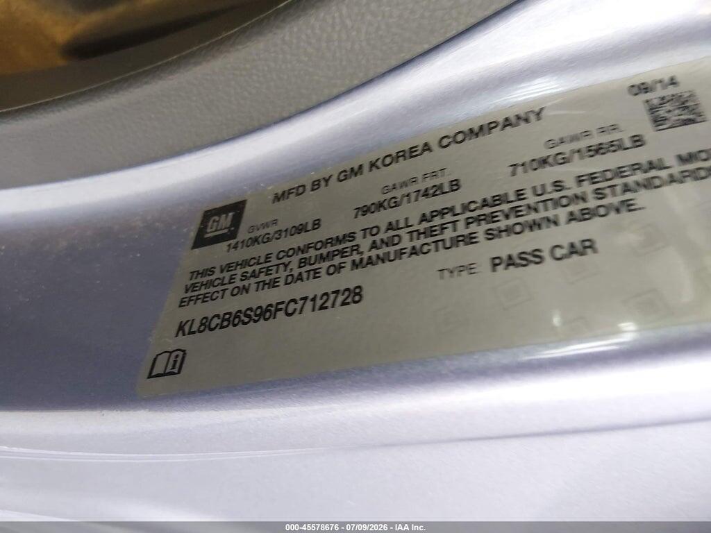 KL8CB6S96FC712728 2015 CHEVROLET SPARK photo no. 9