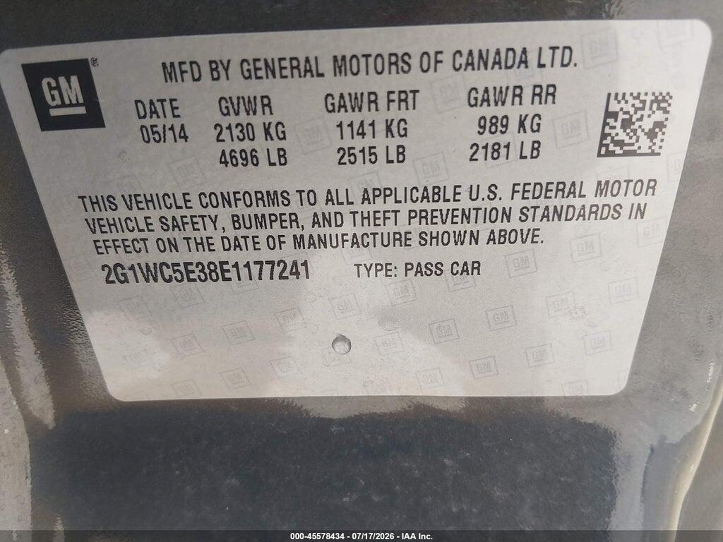 2G1WC5E38E1177241 2014 CHEVROLET IMPALA LIMITED photo no. 9