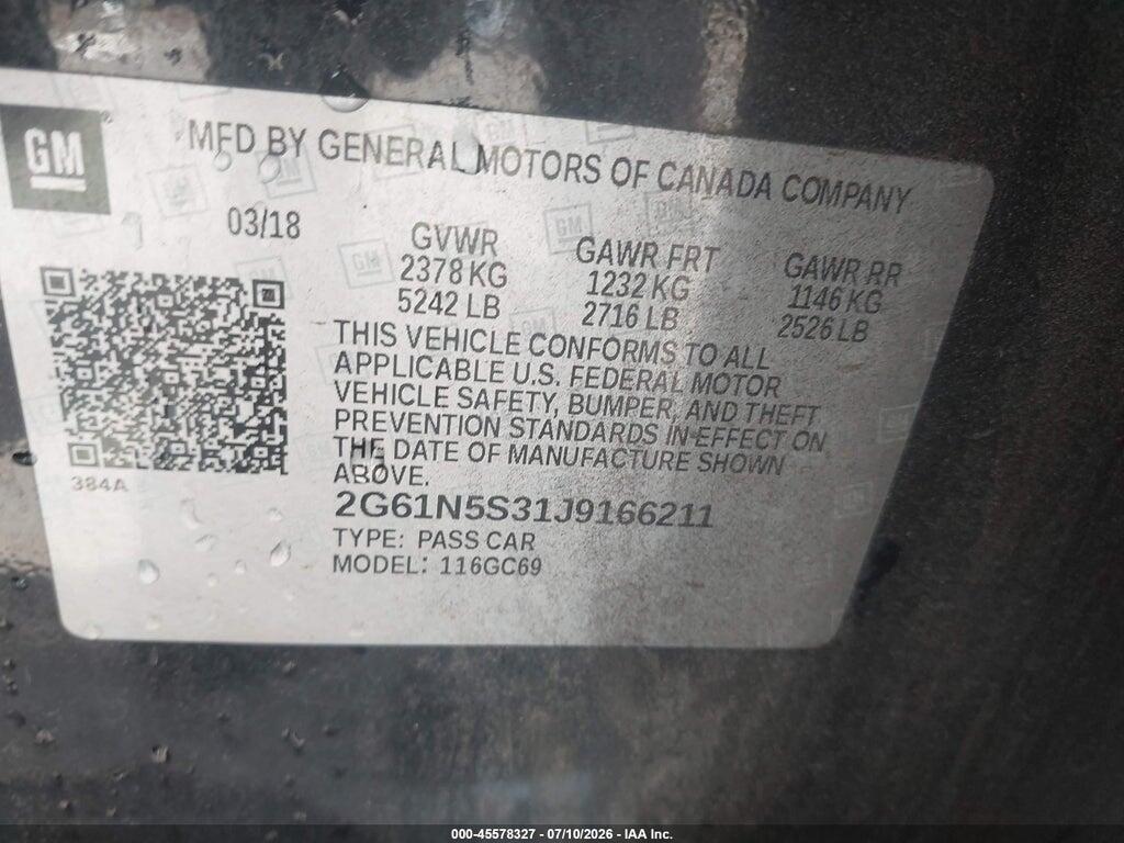2G61N5S31J9166211 2018 CADILLAC XTS photo no. 9