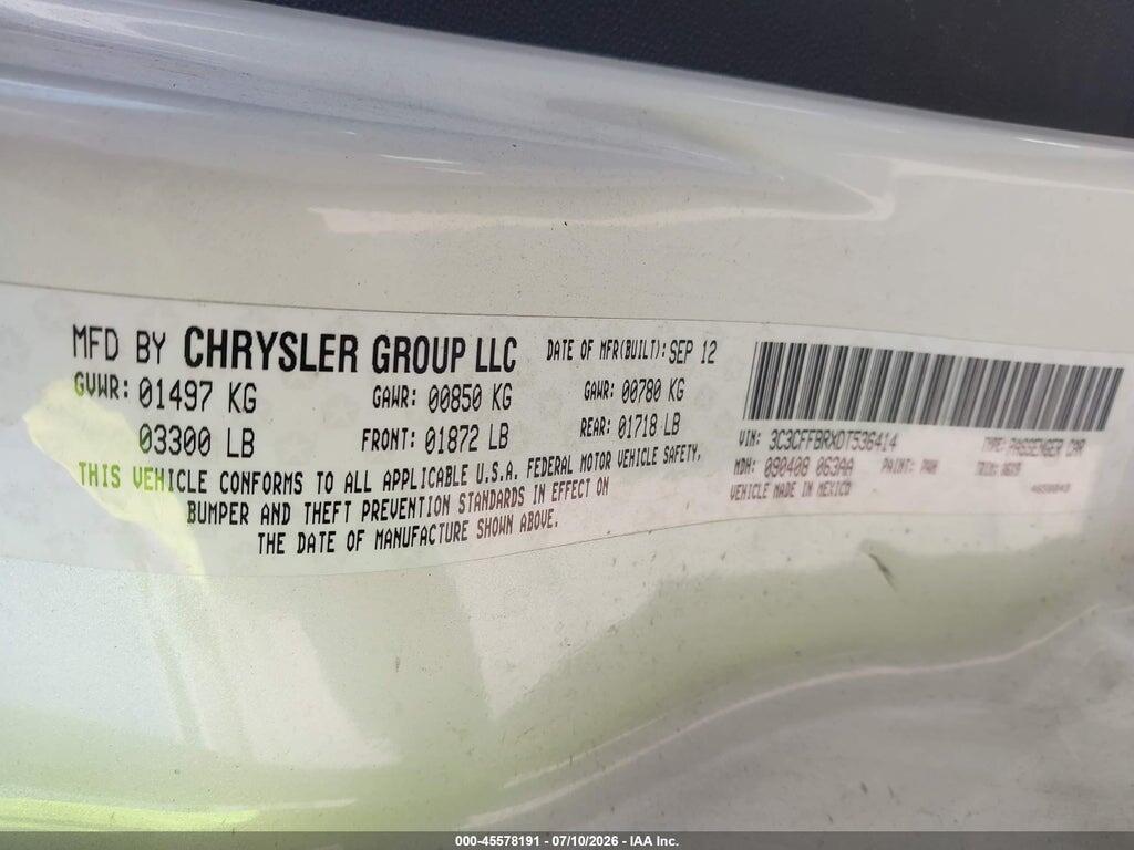 3C3CFFBRXDT536414 2013 FIAT 500 photo no. 9