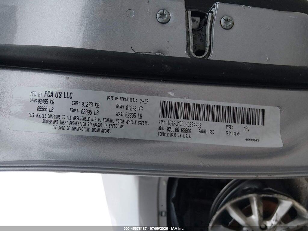 1C4PJMDB8HD234762 2017 JEEP CHEROKEE photo no. 9