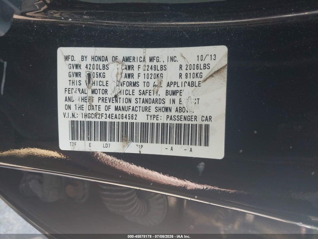 1HGCR2F34EA064562 2014 HONDA ACCORD photo no. 9