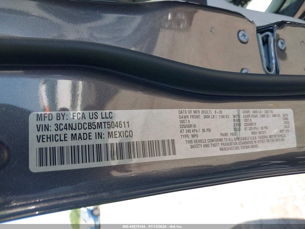 3C4NJDCB5MT504611 2021 JEEP COMPASS photo no. 9