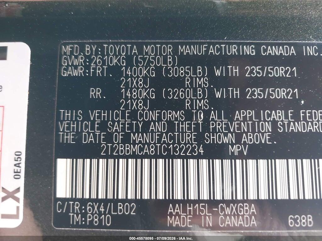 2T2BBMCA8TC132234 2026 LEXUS RX 350H photo no. 9