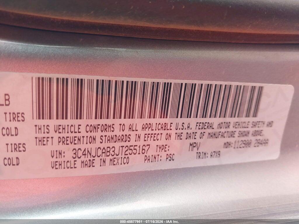 3C4NJCAB3JT255167 2018 JEEP COMPASS photo no. 9