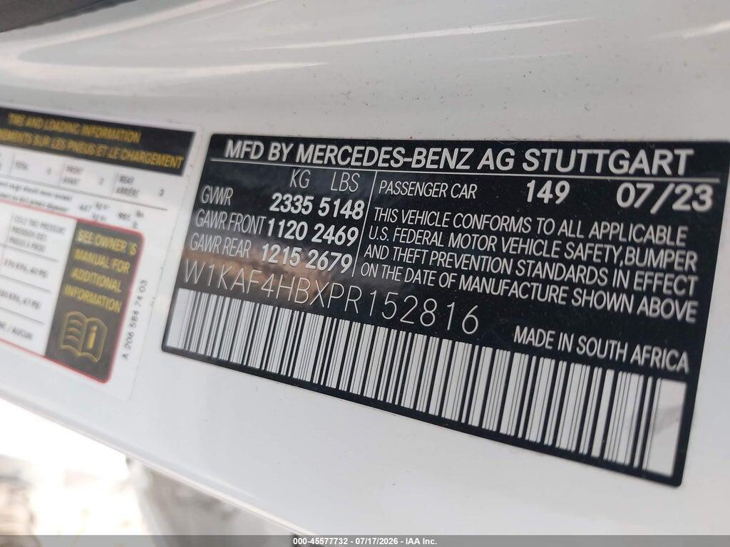 W1KAF4HBXPR152816 2023 MERCEDES-BENZ C 300 photo no. 9