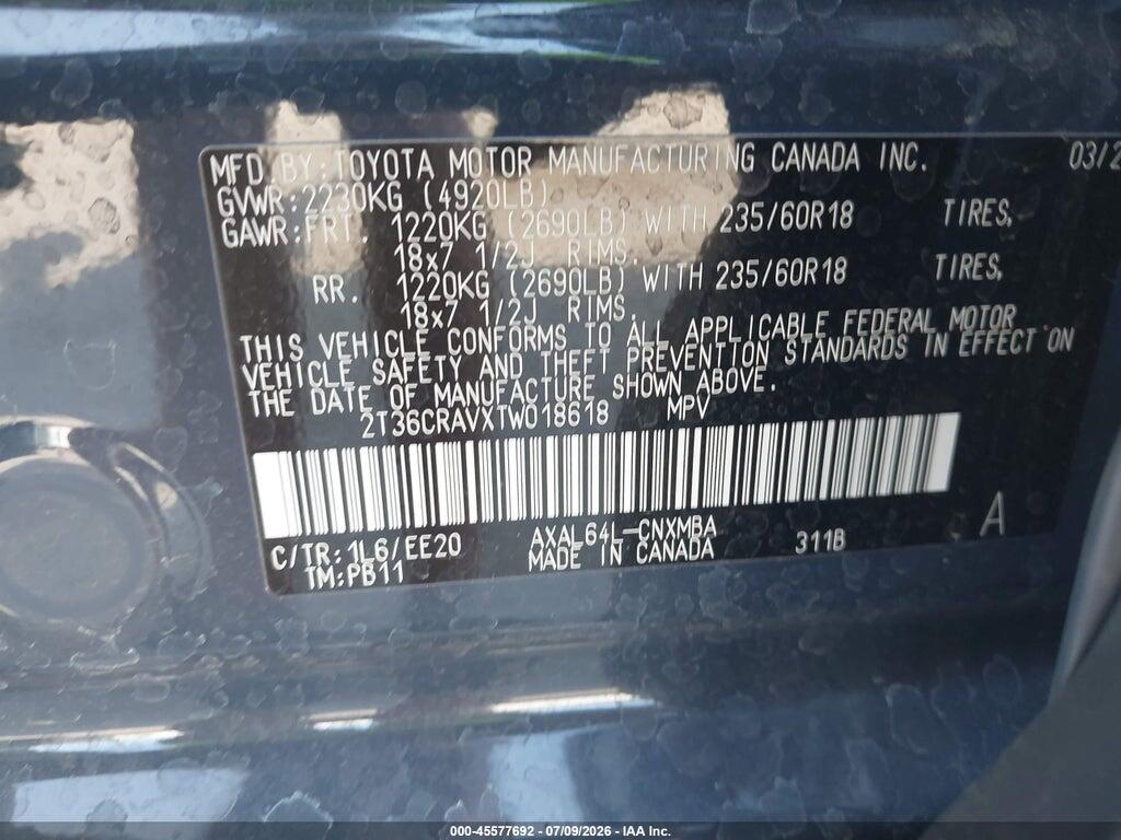 2T36CRAVXTW018618 2026 TOYOTA RAV4 photo no. 9