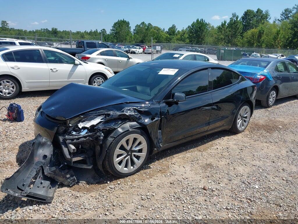 5YJ3E1EB2NF108868 2022 TESLA MODEL 3 photo no. 2