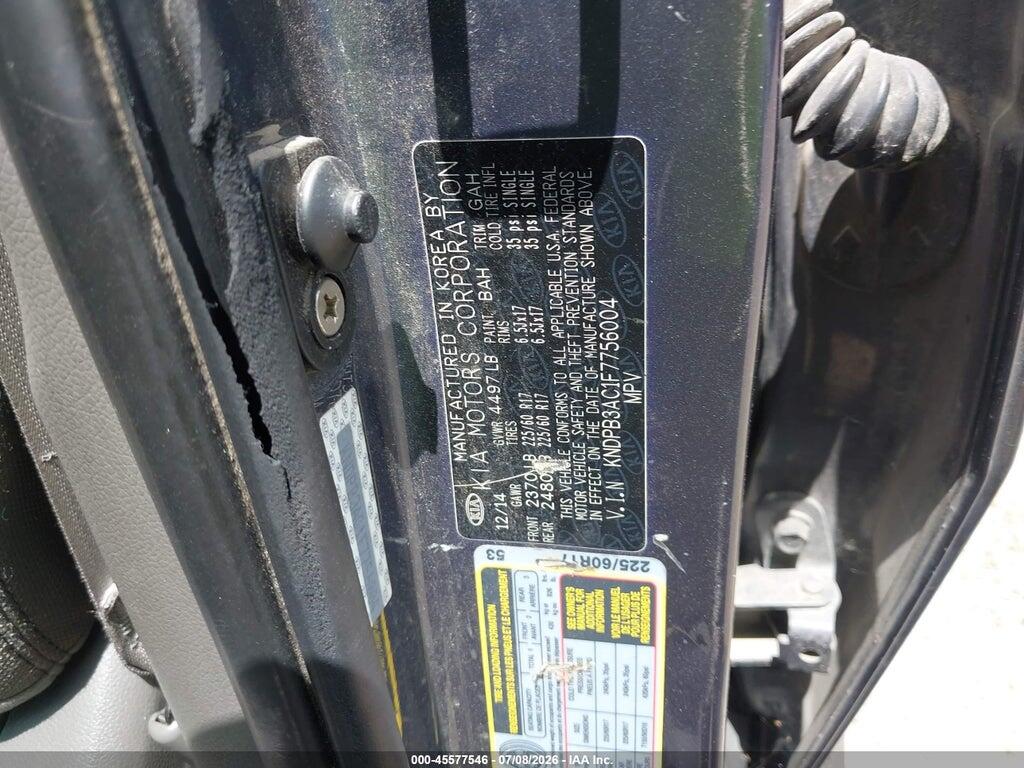 KNDPB3AC1F7756004 2015 KIA SPORTAGE photo no. 9