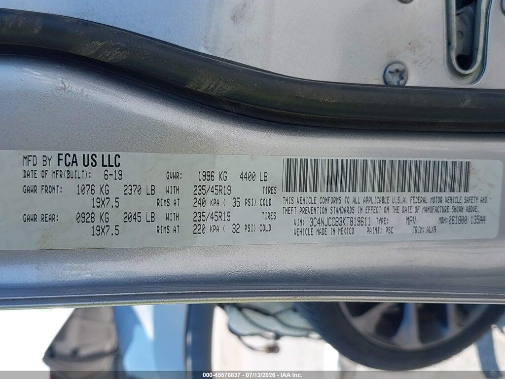 3C4NJCCB3KT819611 2019 JEEP COMPASS photo no. 9