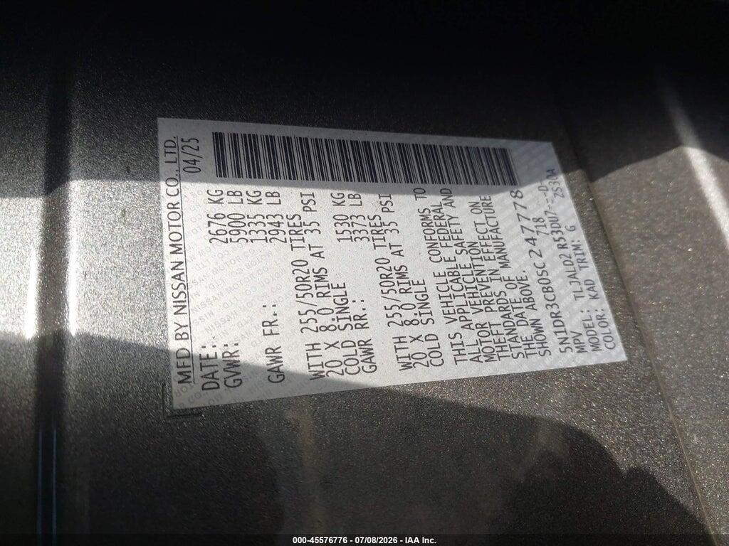 5N1DR3CB0SC247778 2025 NISSAN PATHFINDER photo no. 9