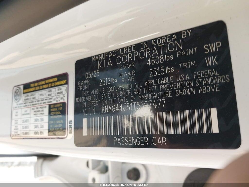 KNAG44J81T5397477 2026 KIA K5 photo no. 9