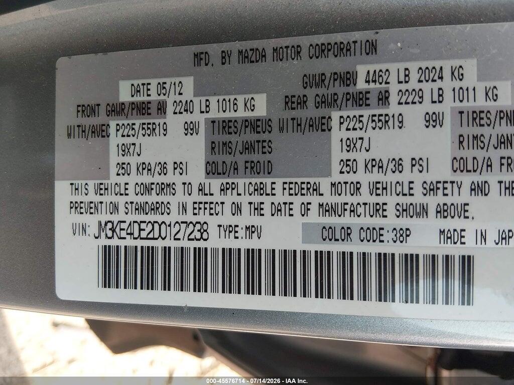 JM3KE4DE2D0127238 2013 MAZDA CX-5 photo no. 9