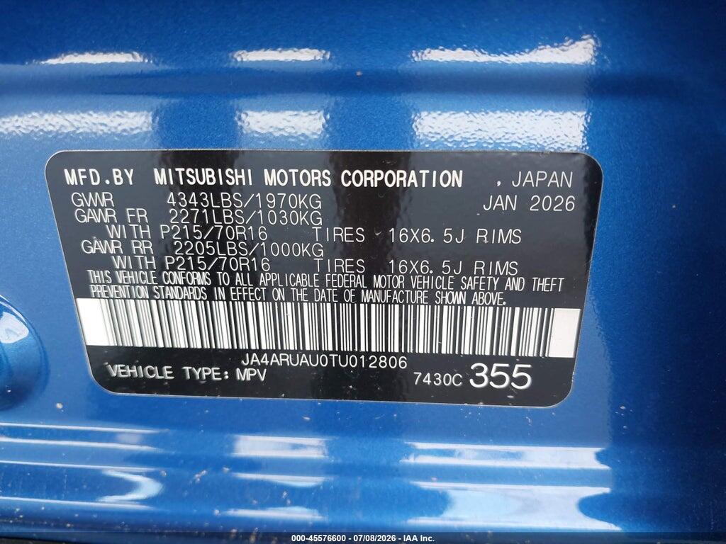 JA4ARUAU0TU012806 2026 MITSUBISHI OUTLANDER SPORT photo no. 9
