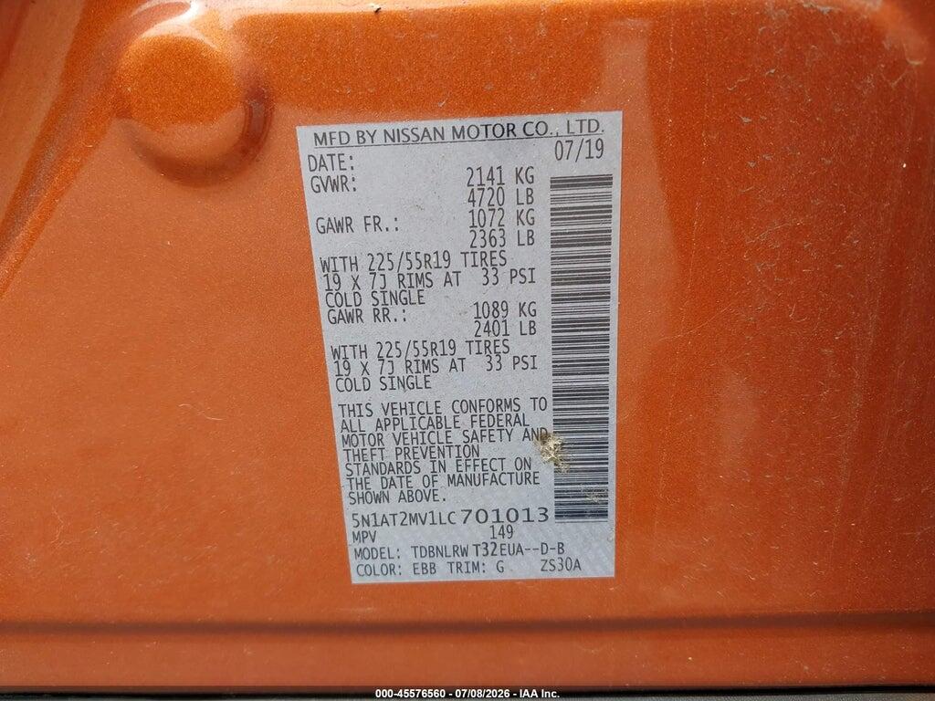 5N1AT2MV1LC701013 2020 NISSAN ROGUE photo no. 9