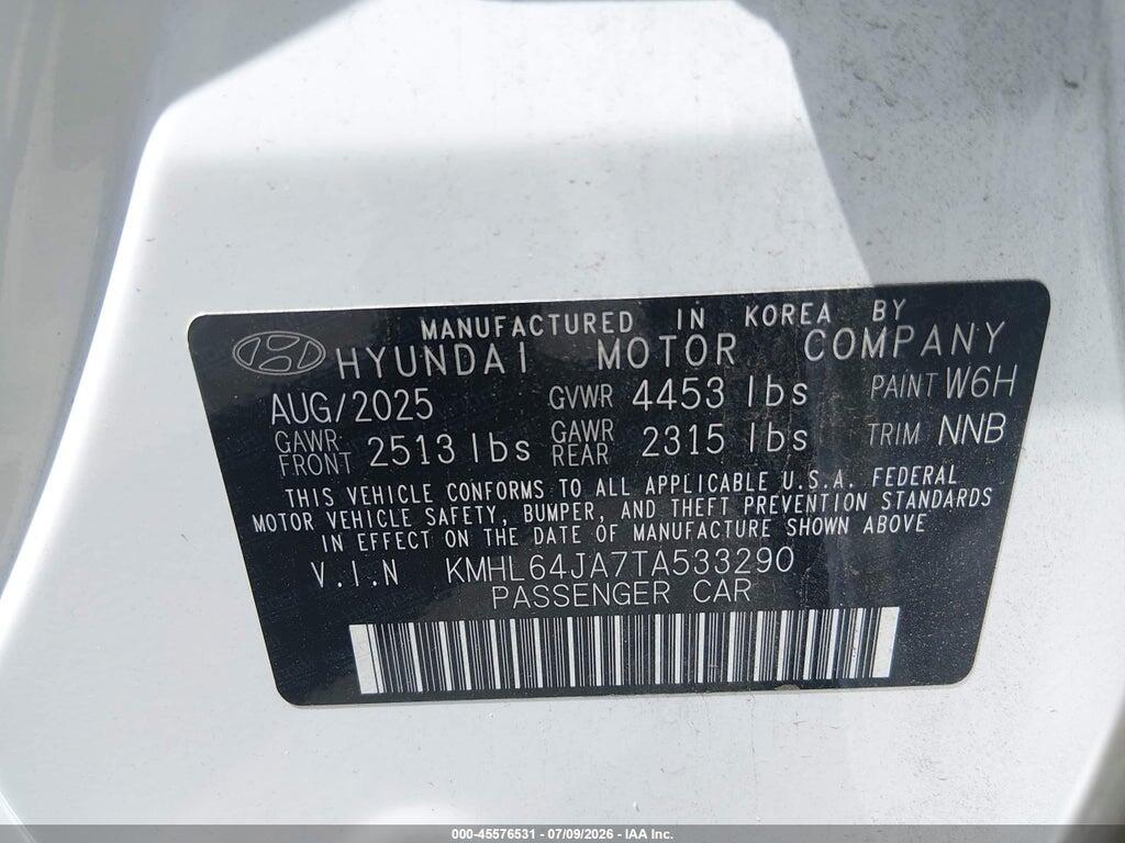 KMHL64JA7TA533290 2026 HYUNDAI SONATA photo no. 9