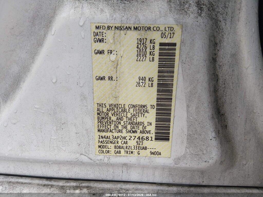 1N4AL3AP2HC274681 2017 NISSAN ALTIMA photo no. 9
