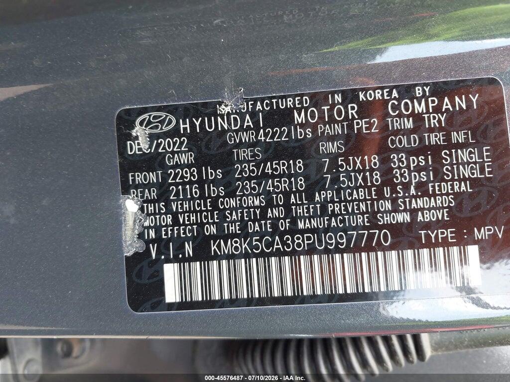 KM8K5CA38PU997770 2023 HYUNDAI KONA photo no. 9