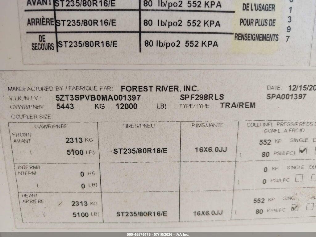 5ZT3SPVB0MA001397 2021 SHASTA 30' 5TH WHEEL photo no. 9
