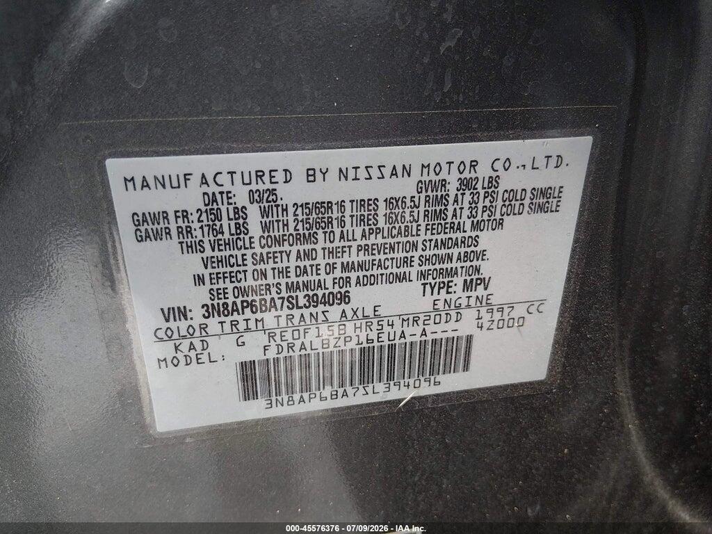 3N8AP6BA7SL394096 2025 NISSAN KICKS photo no. 9