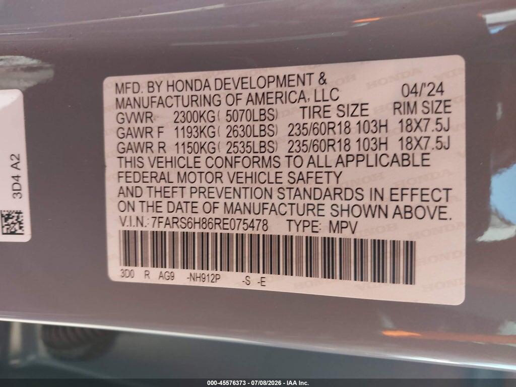 7FARS6H86RE075478 2024 HONDA CR-V HYBRID photo no. 9