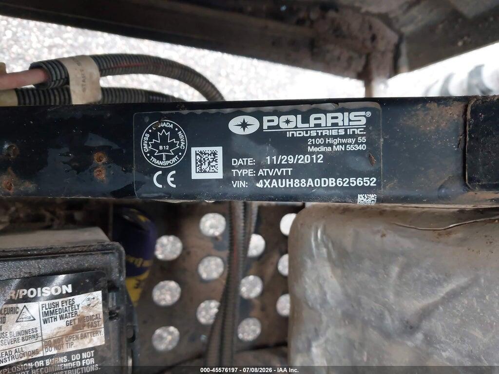 4XAUH88A0DB625652 2013 POLARIS RANGER photo no. 10