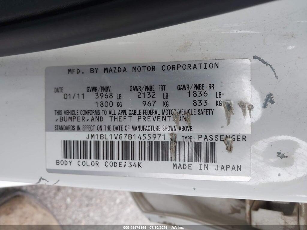 JM1BL1VG7B1455971 2011 MAZDA MAZDA3 photo no. 9