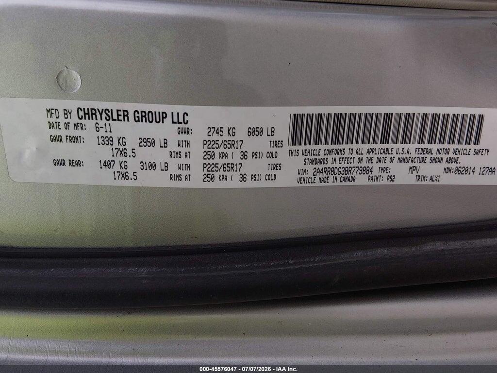 2A4RR8DG3BR779884 2011 CHRYSLER TOWN & COUNTRY photo no. 9