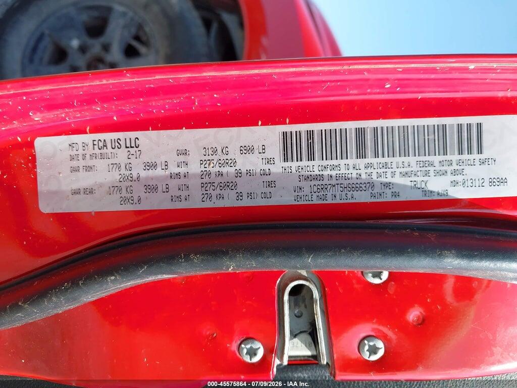 1C6RR7MT5HS666370 2017 RAM 1500 photo no. 9