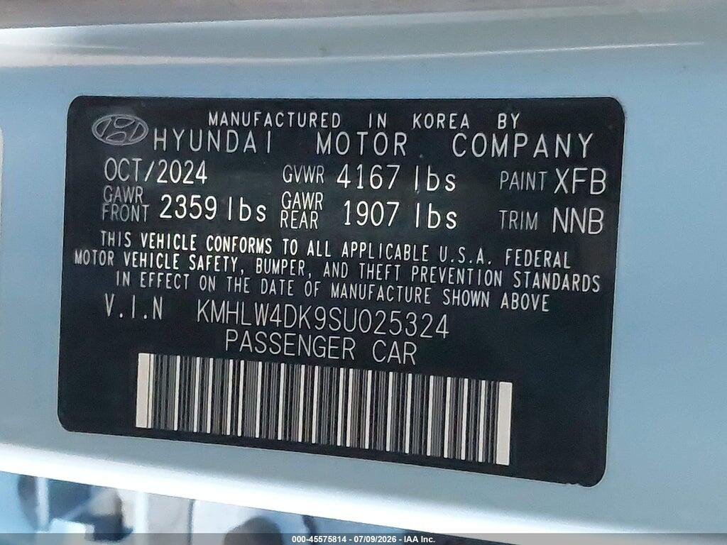 KMHLW4DK9SU025324 2025 HYUNDAI ELANTRA N photo no. 9