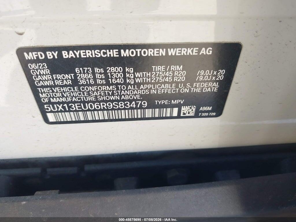 5UX13EU06R9S83479 2024 BMW X5 photo no. 9