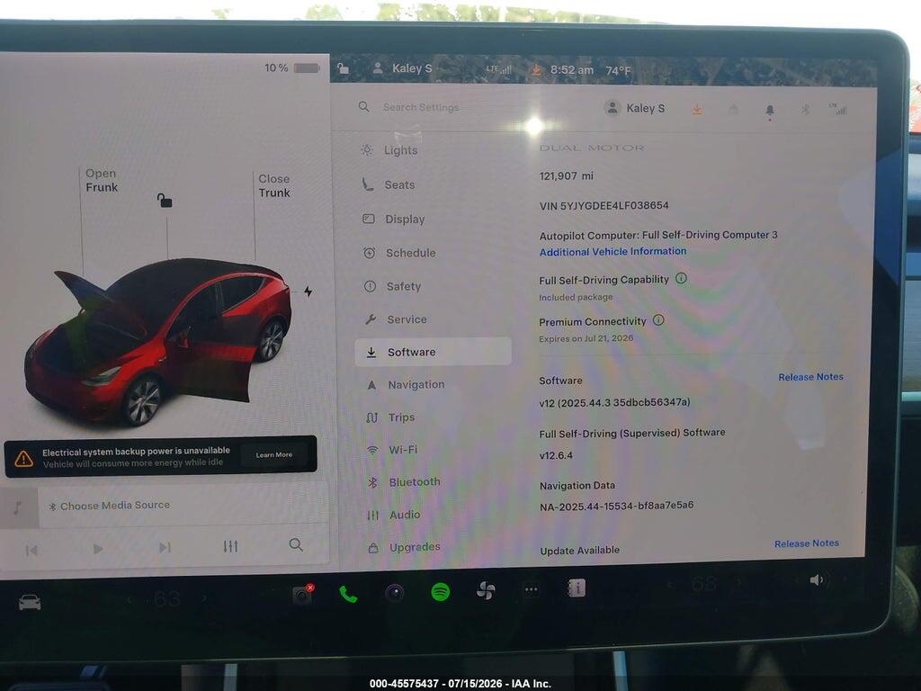 5YJYGDEE4LF038654 2020 TESLA MODEL Y photo no. 7